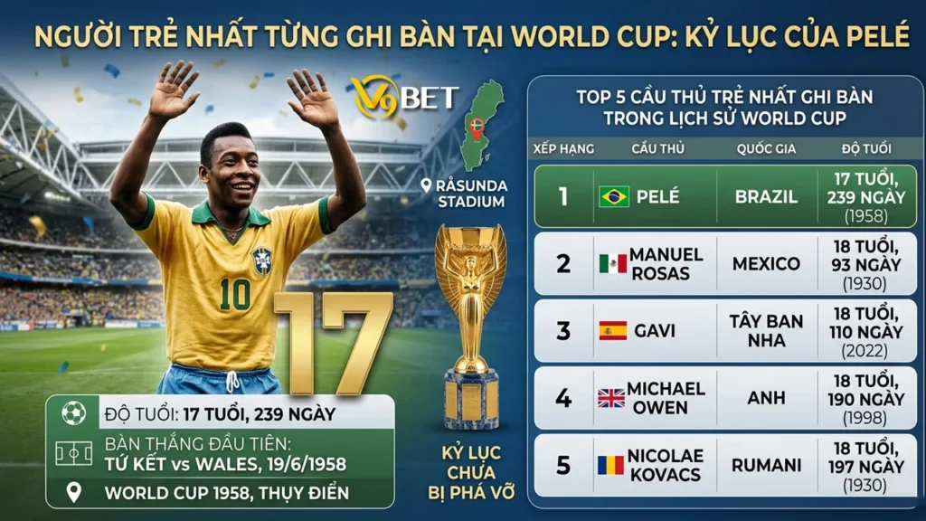 Ai là người trẻ nhất từng ghi bàn tại World Cup thế giới?